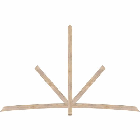 Ekena Millwork Alberta Smooth Timber Gable Bracket, Douglas Fir, 108"W x 68"H x 1 1/2"D x 3 1/2"F, 15/12 Pitch GBW108X68X0204ALB00SDF